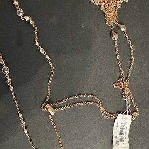 Elegant Gold Necklace with Crystal Accents